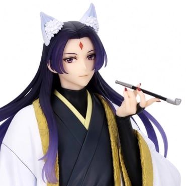 Maomao Figurine Gyokuyou Figurine d'action Jinshi Rose Hanfu Longue robe position genoux PVC Skulpture Décoration de collection Cadeau d'anniversaire 13 cm