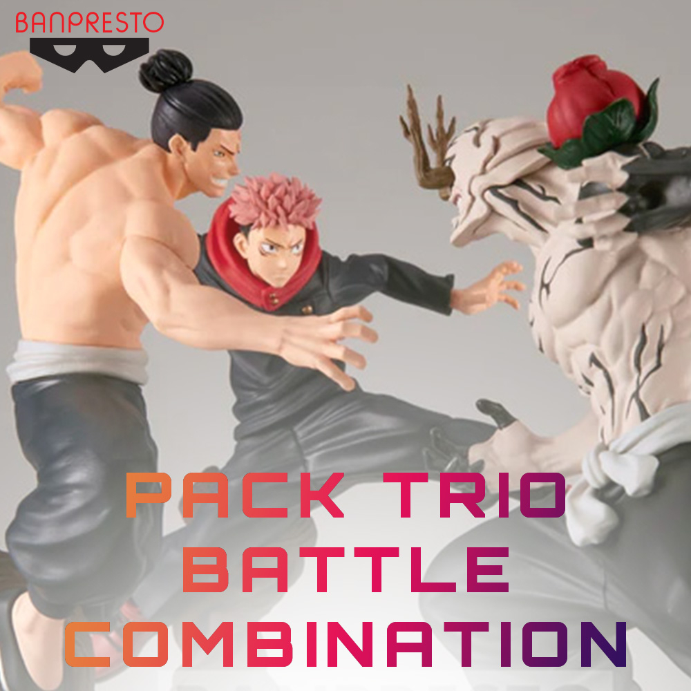 Jujutsu Kaisen - Pack trio de figurines Aoi Todo, Yuji Itadori & Hanami Combination Battle
